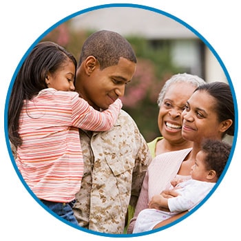 Military Family Enjoying A Vacation