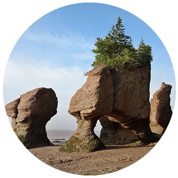 Hopewell Rocks in New Brunswick