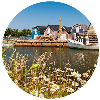 Coastal homes in Atlantic Canada