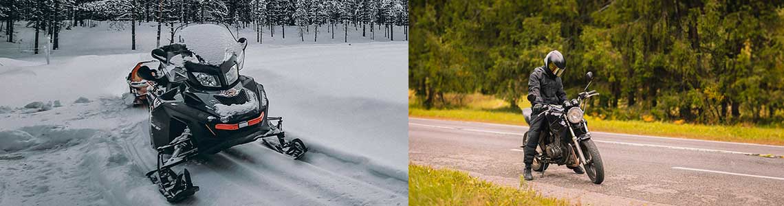 Motorcycling and Snowmobiling
