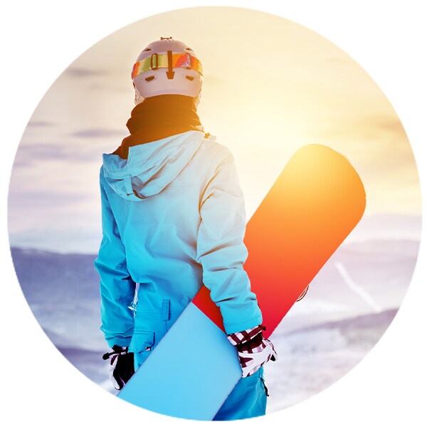 Snowboarder On Mountain