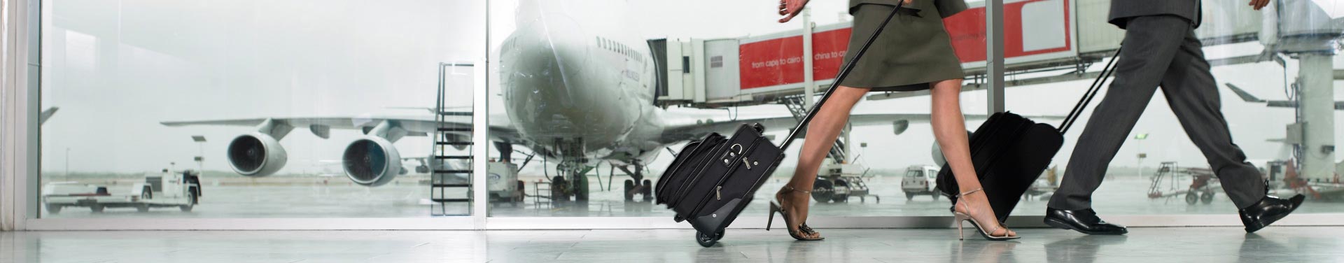 Business associates at airport