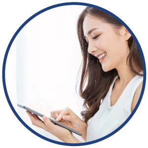 person on a phone in a safety vest