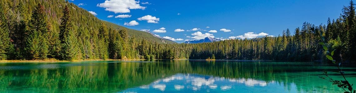 Maligne Lake in Alberta Canada