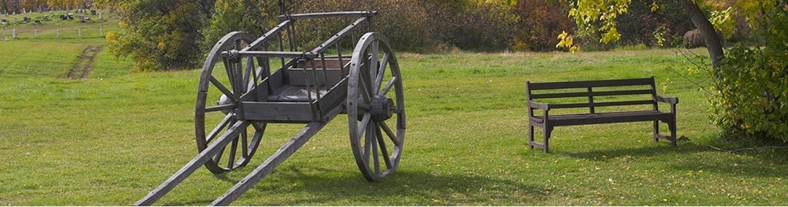 Wagon at Batoche in Saskatchewan