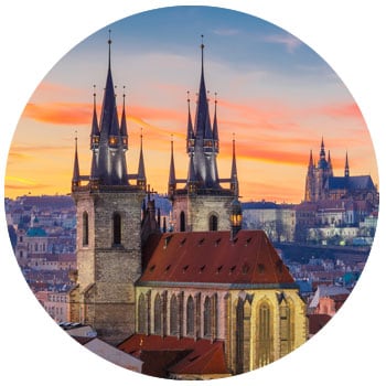 Old Town at sunset, Prague