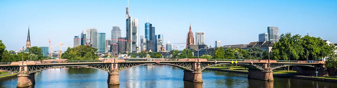 Frankfurt, Germany in the morning