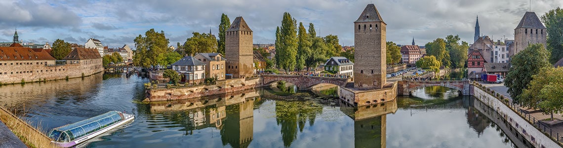 Ponts Couverts bridge in Strasbourg, France