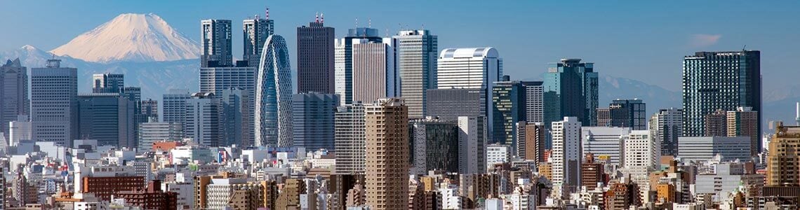 Mt. Fuji and Tokyo, shinjyuku Skyscraper
