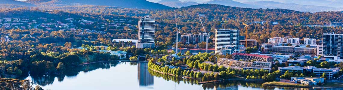 Ariel view of Canberra