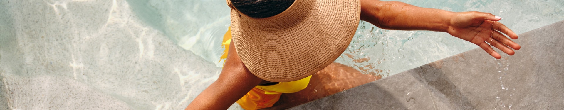 Person enjoying pool time