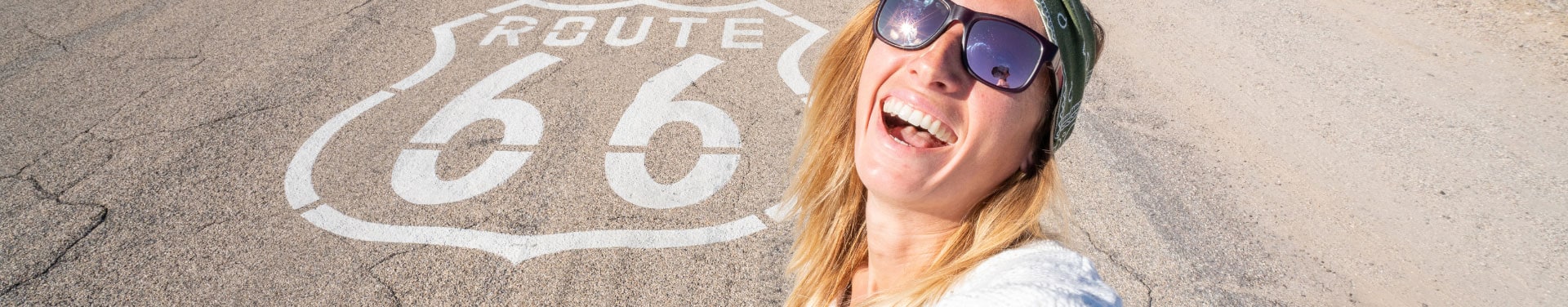 Woman on Route 66