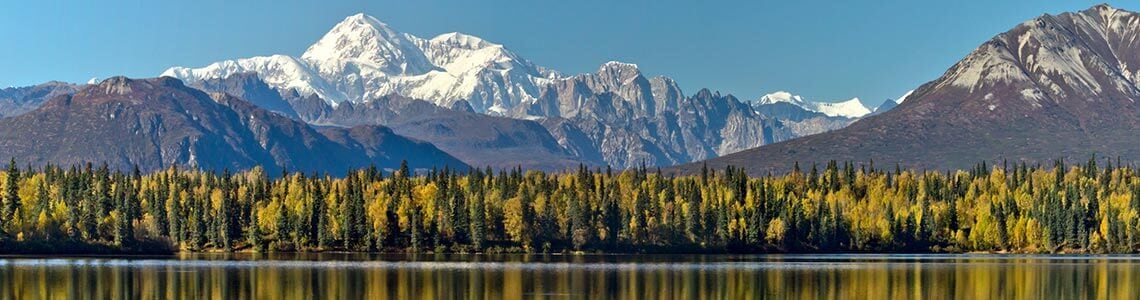 Mount McKinley during Fall in Denali National Park, AK