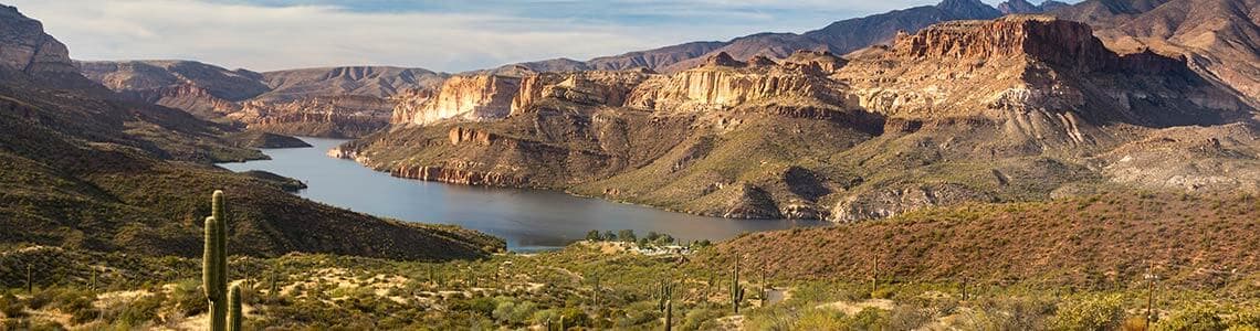 Apache Lake next to Tortilla Flat in Arizona