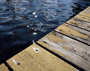 Lake pier in Arizona