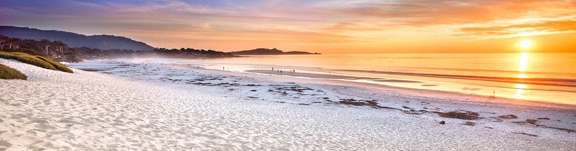Carmel Beach sunset in California