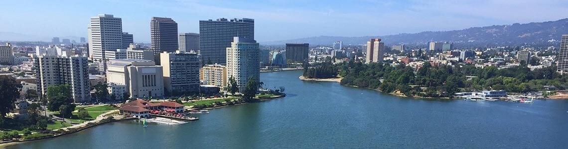 Oakland and Lake Merritt in CA