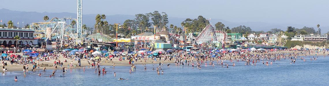 Santa Cruz boardwalk and amusement park