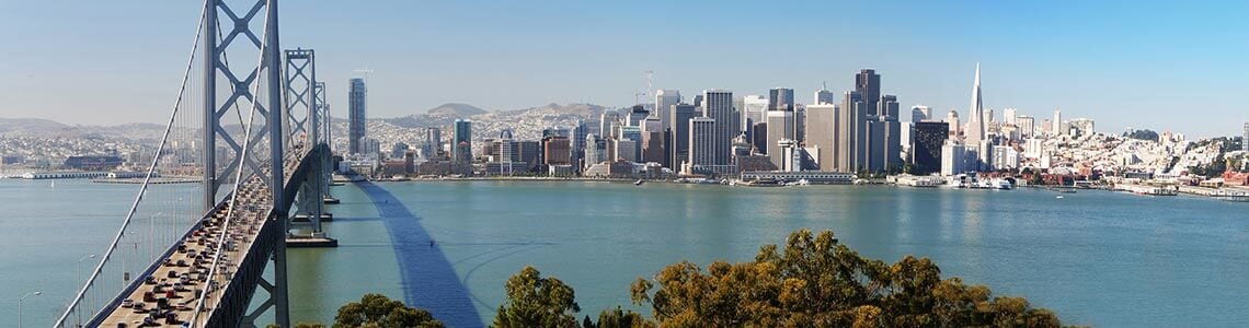 San Francisco and Bay Bridge