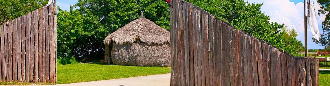 Thatch house at De Soto National Memorial in FL