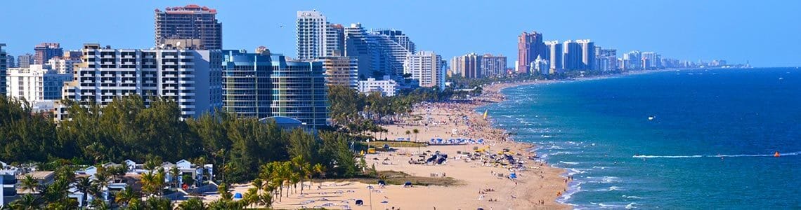 Fort Lauderdale skyline and beach