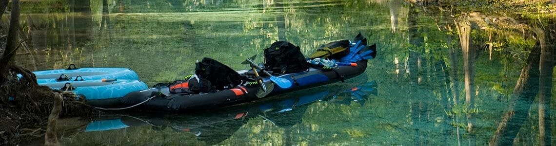 Kayak on a spring in Florida