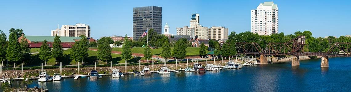 Boats docked in Augusta, Georgia