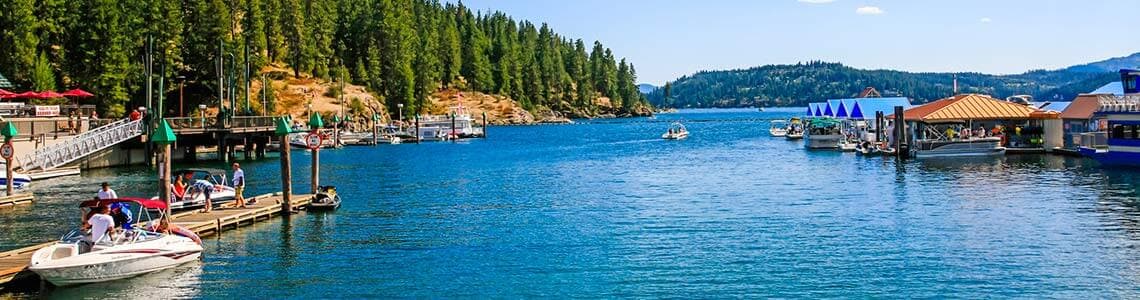 Coeur D'Alene Lake in northern Idaho