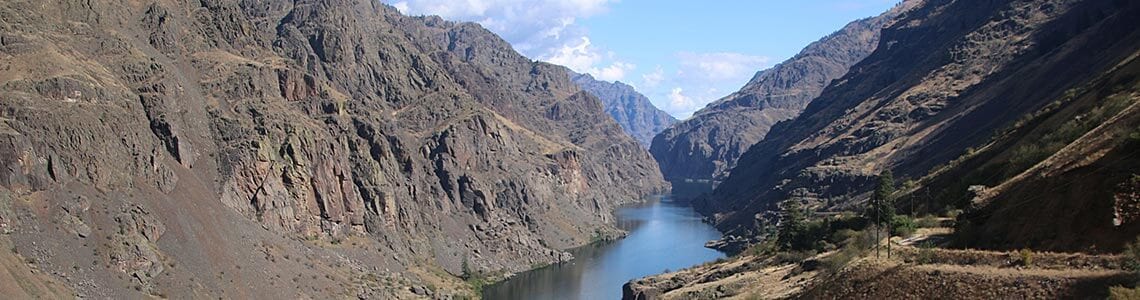 Snake River running through Hells Canyon ID