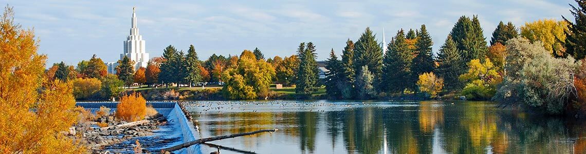 Idaho Falls in autumn