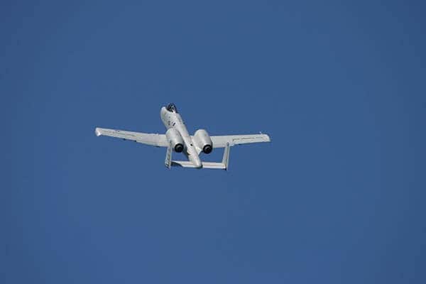 A-10 Thunderbold climbing in Maryland