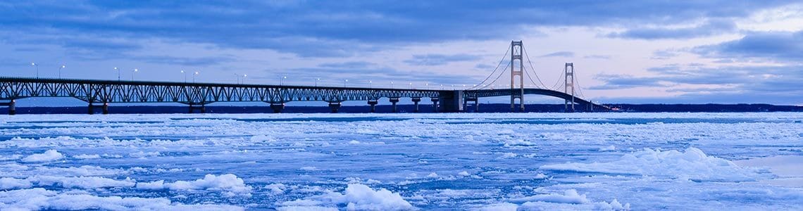 Mackinaw Bridge in Michigan