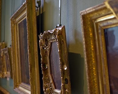 Frames on a wall