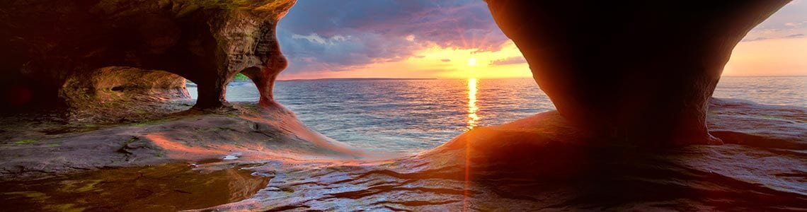 Sea Caves in Pictured Rocks National Lakeshore