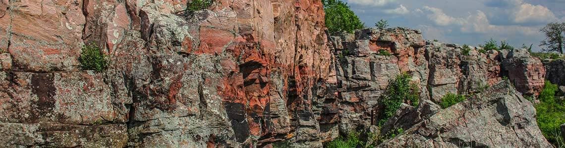 Pipestone rock formation in Minnesota