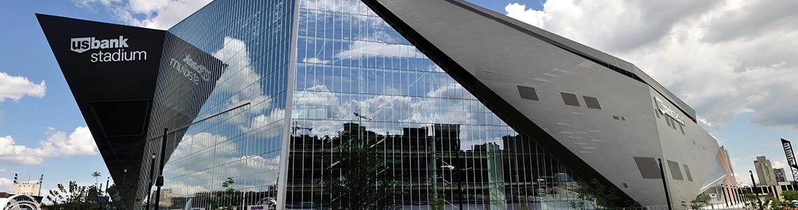 U.S. Bank Stadium in downtown Minneapolis, MN