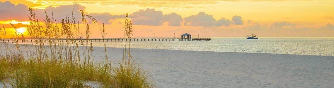 Gulfport Beach in Mississippi