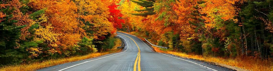 Autumn Road in New Hampshire