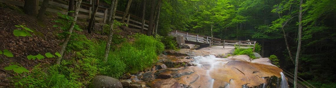 Waterfall in New Hampshires White Mountains