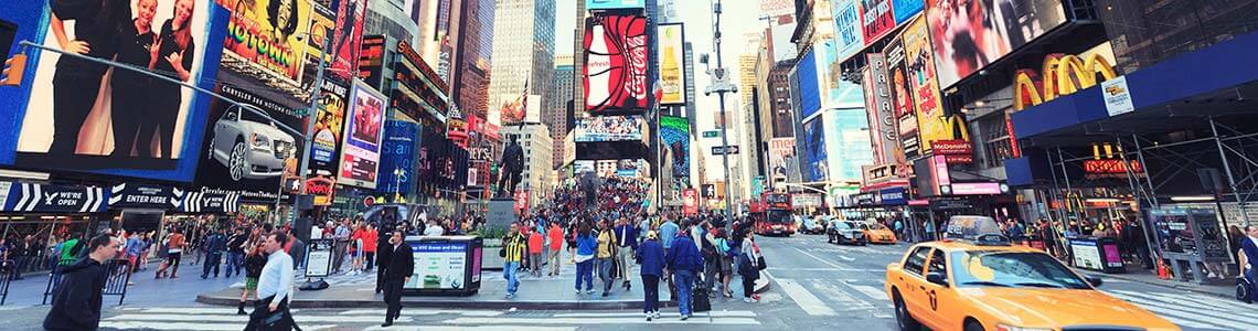 Wall Street in New York City, NY