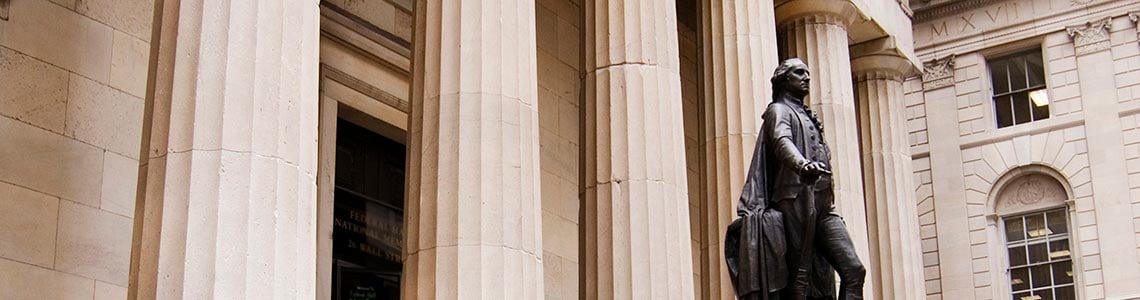Wall Street in New York City, NY