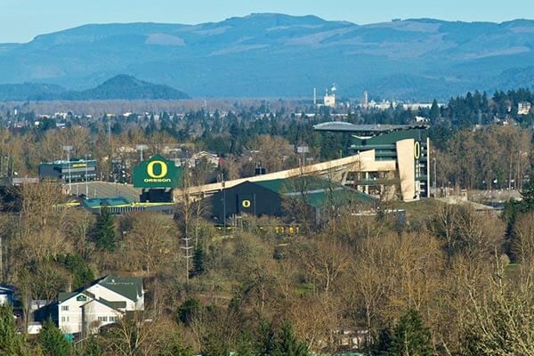 Autzen Stadium in Eugene , Oregon