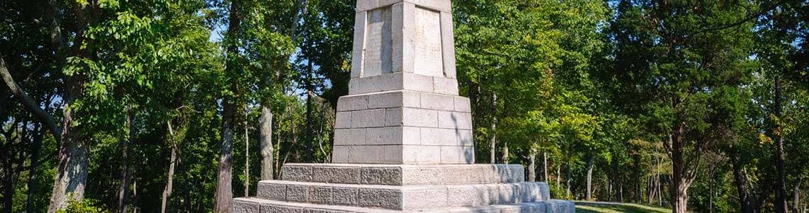 Monument at Kings Mountain National Military Park in SC