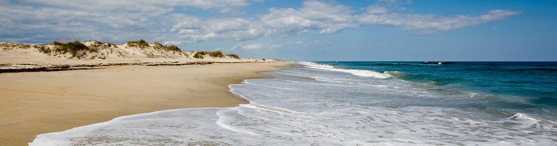 Sandy beach in South Carolina