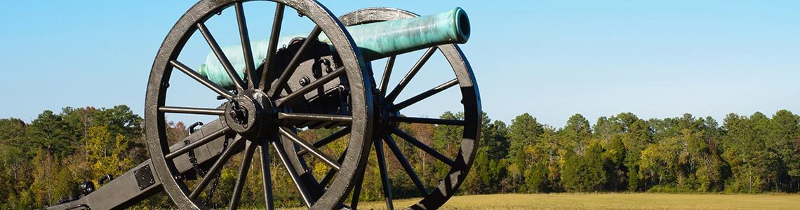 Civil War canyon at Manassas in Virginia