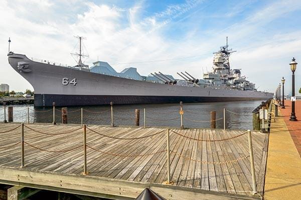 USS Wisconsin in Norfolk, VA