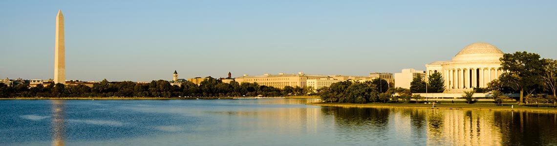 Jefferson Memorial, Washington Monument in DC