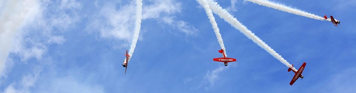 Planes at the annual airshow in Oshgosh, WI