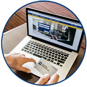mobile phone displaying BW log-in screen